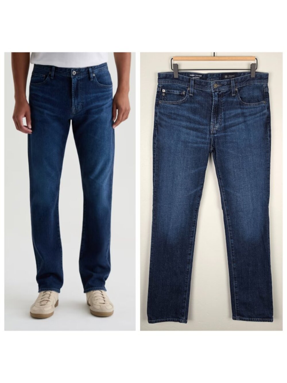 Adriano Goldschmied Everett Slim Straight Jeans Japanese Crusade Blue Size 32x32